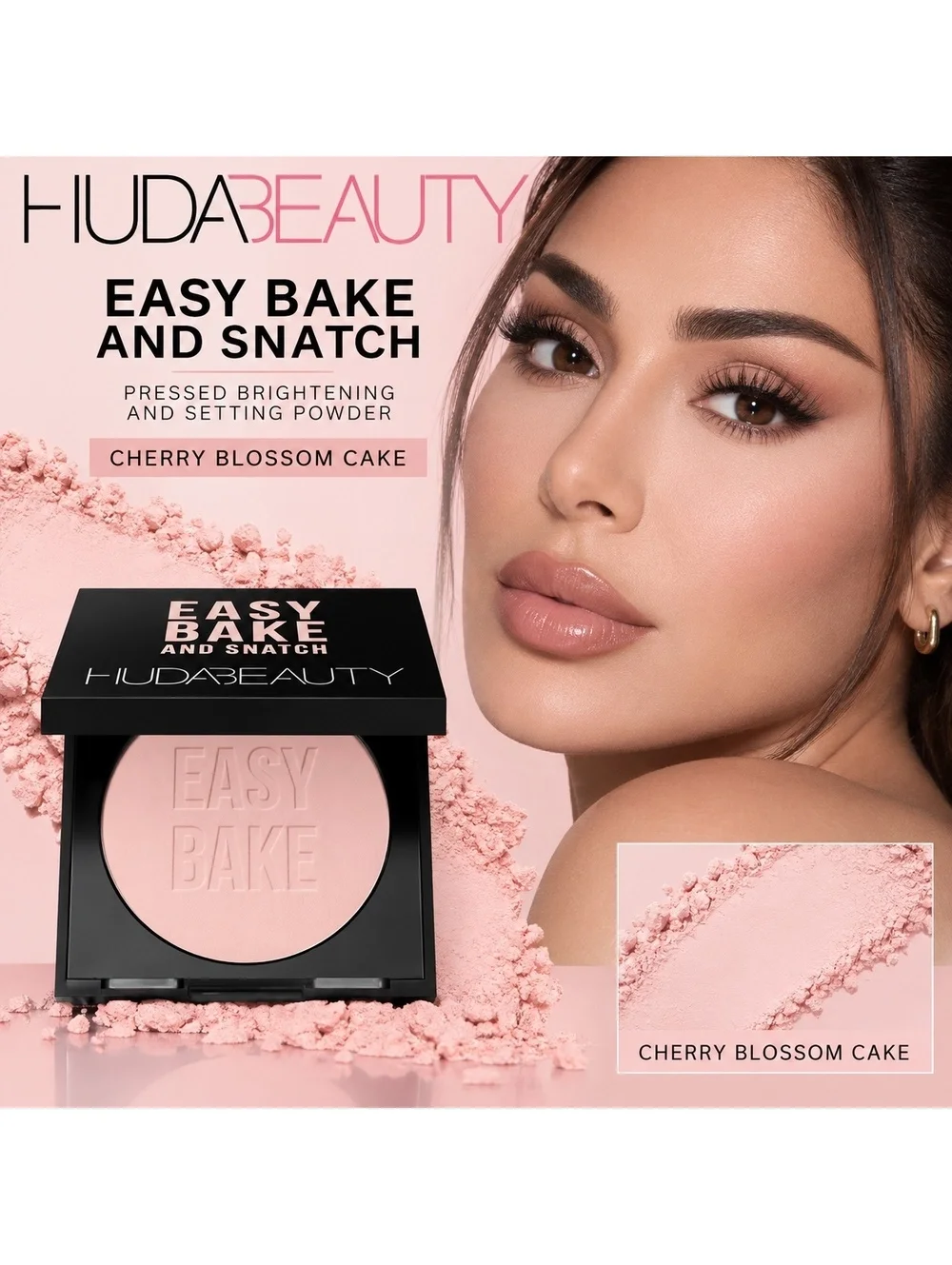 HUDA BEAUTY Easy Bake & Snatch Brightening & Setting Powder Cherry Blossom Cake.